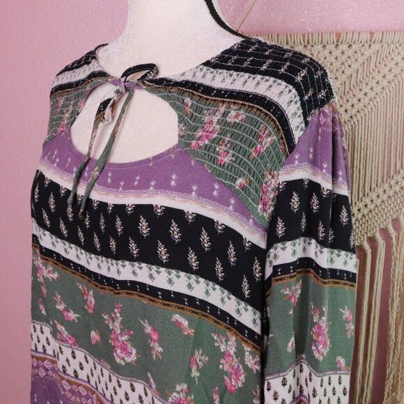 Maurices | Printed Keyhole Long‎ Sleeve Top XL - Picture 3 of 8